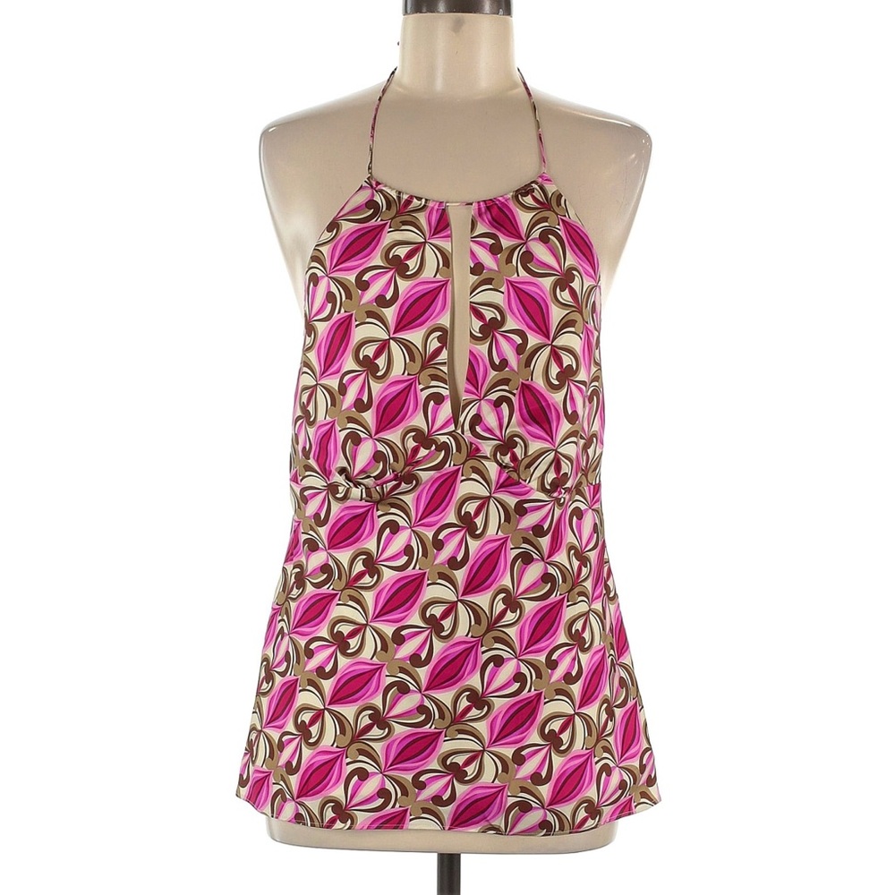 Laundry by Shelli Segal size M 100% silk halter top